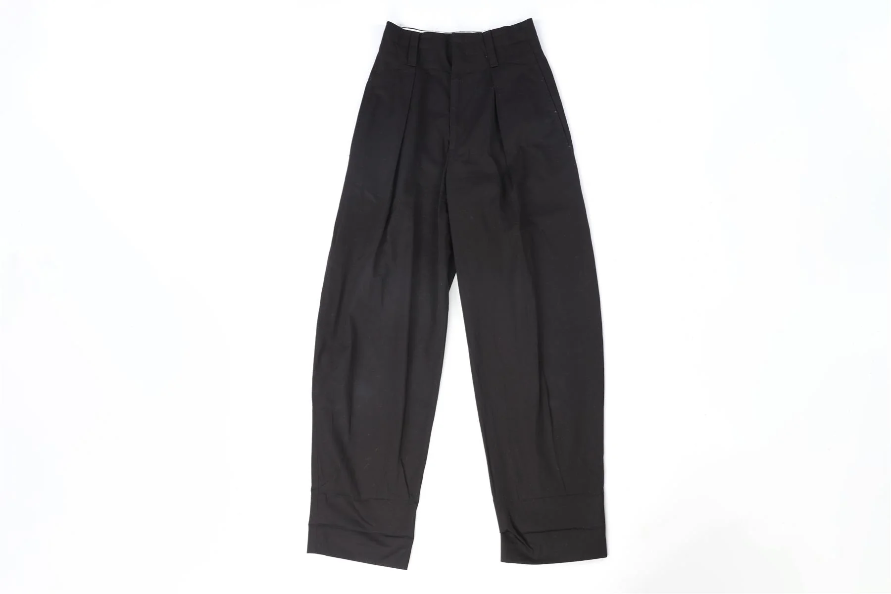 ISABEL ETOILE MARANT BLACK COTTON TAPERED PANTS FR 34 UK 8 - Image 2