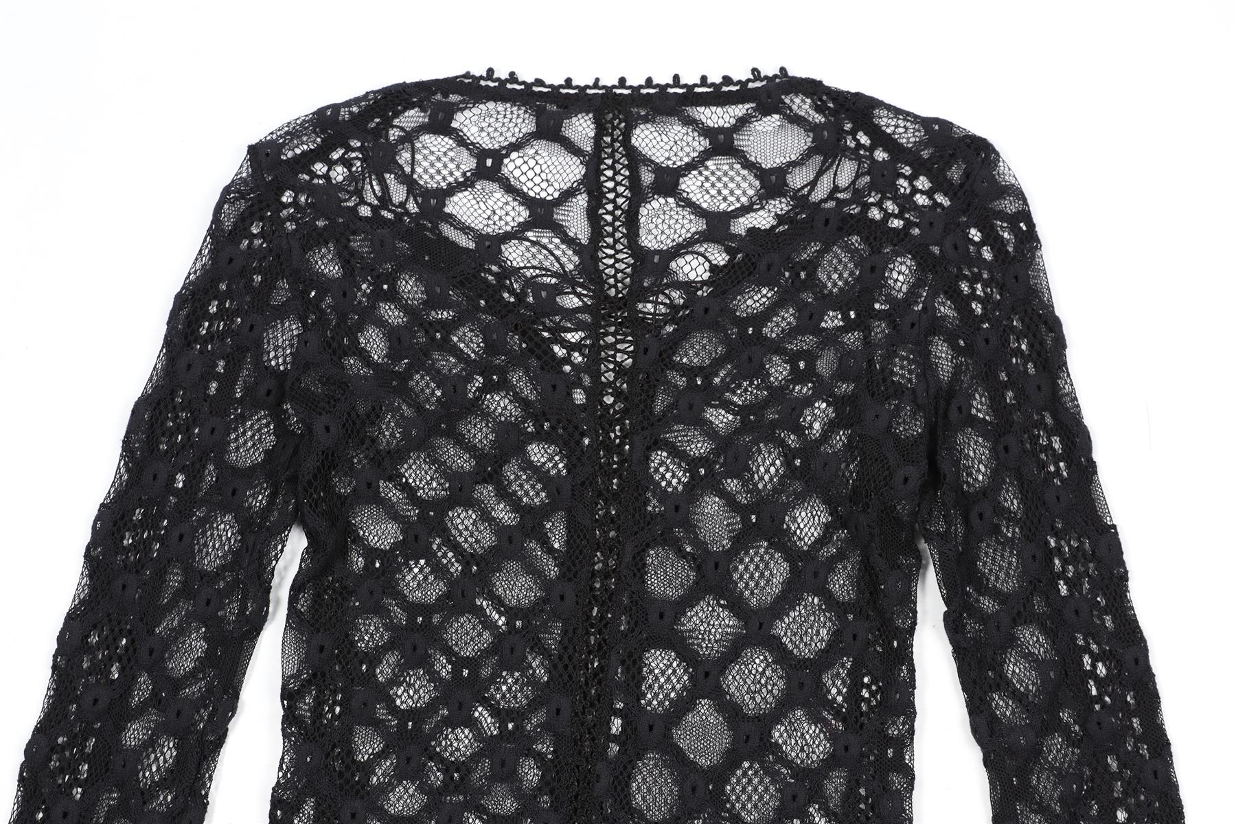 ISABEL MARANT BLACK COTTON BLEND TOP FR 34 UK 6 - Image 6