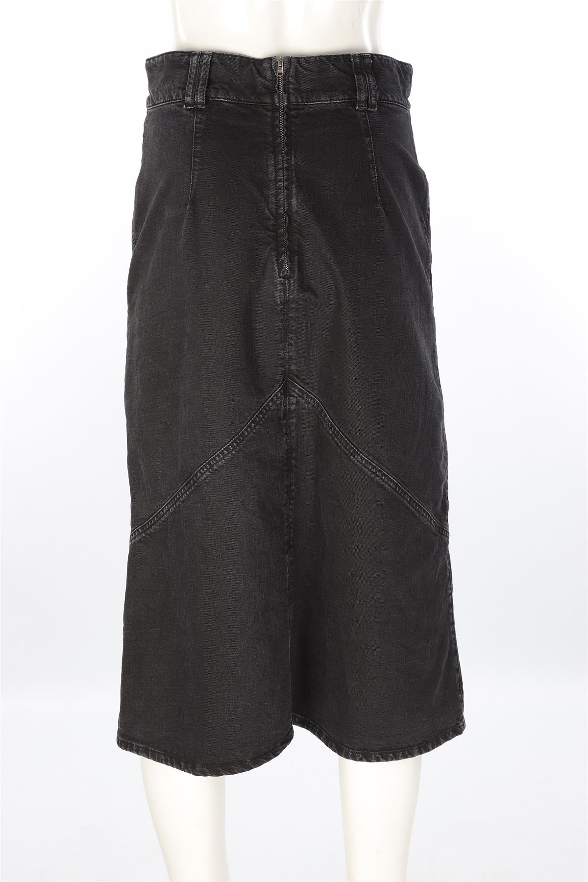 ISABEL MARANT BLACK DENIM MIDI SKIRT FR 40 UK 12 - Image 4