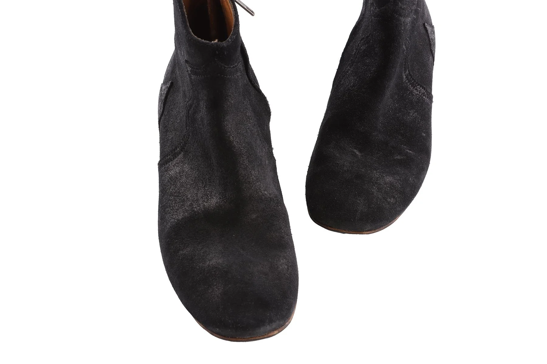 ISABEL MARANT BLACK DICKER SUEDE ANKLE BOOTS EU 38 - Image 4