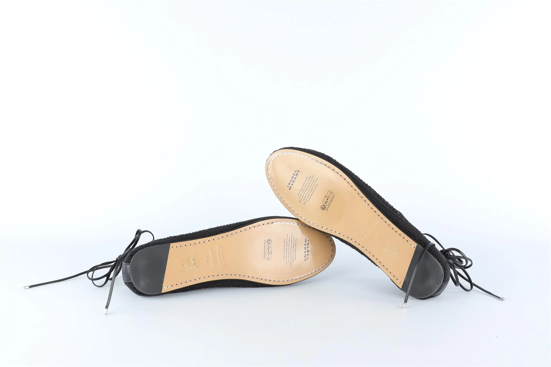 ISABEL MARANT BLACK FABRIC BALLET FLATS EU 41 UK 8 US 11 - Image 6
