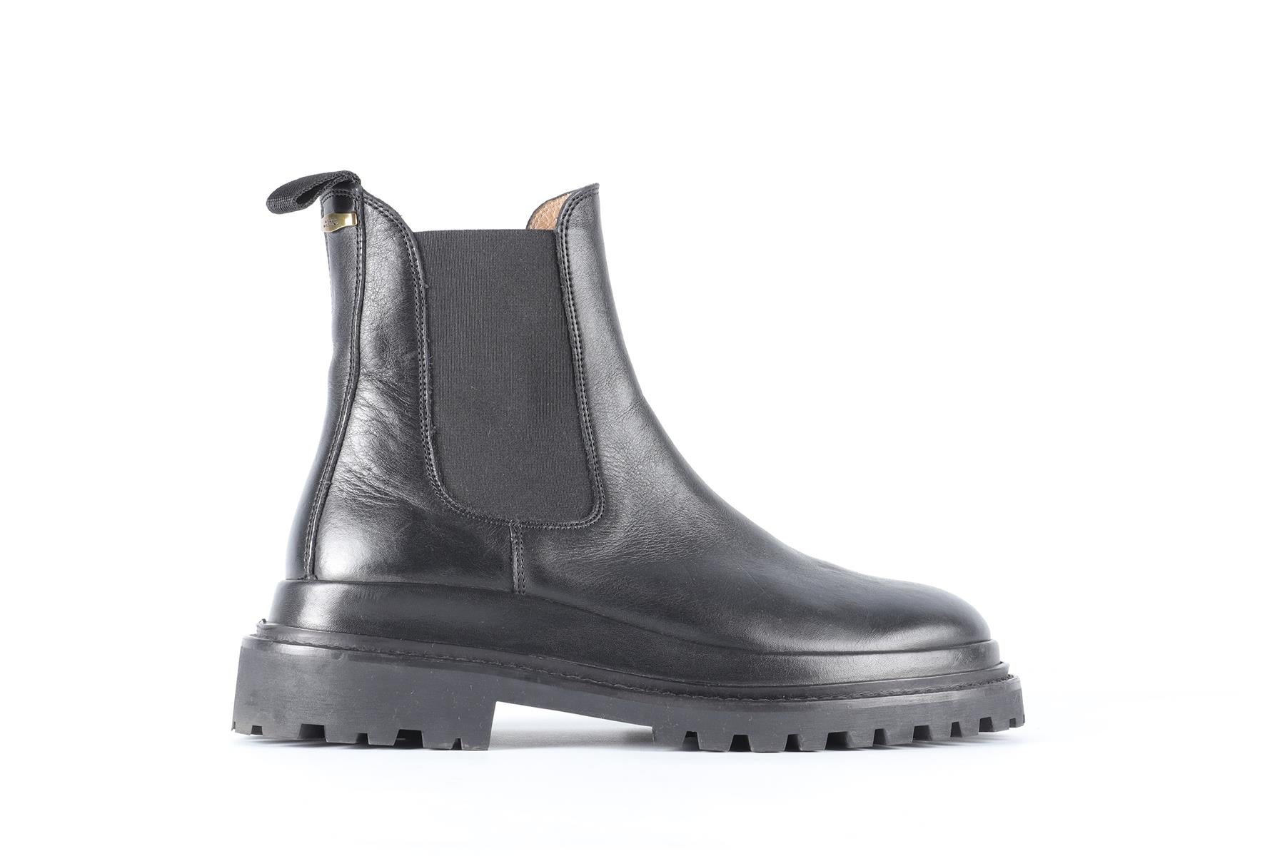 ISABEL MARANT BLACK LEATHER ANKLE BOOTS EU 39 UK 6 US 9 - Image 2