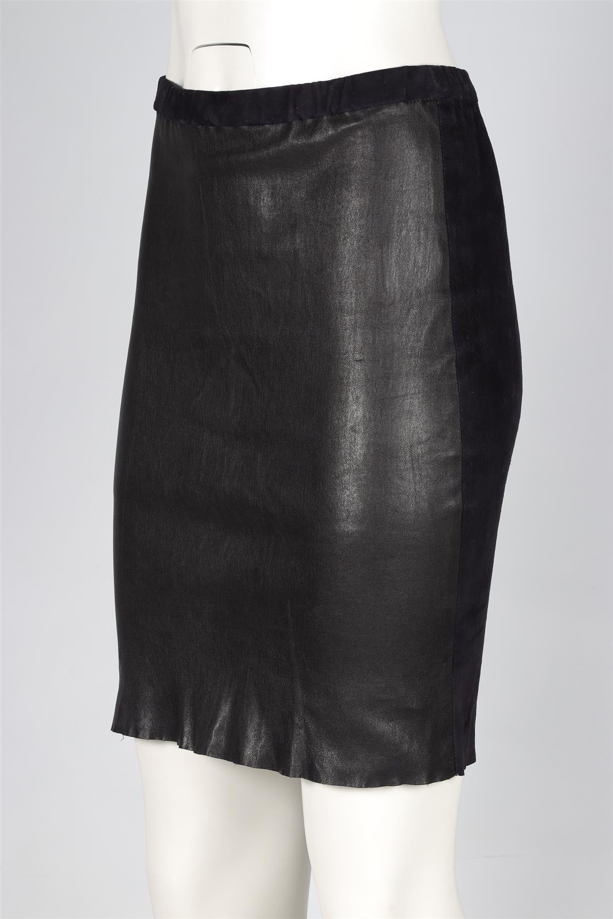 ISABEL MARANT BLACK LEATHER MINI SKIRT FR 36 UK 8 - Image 3