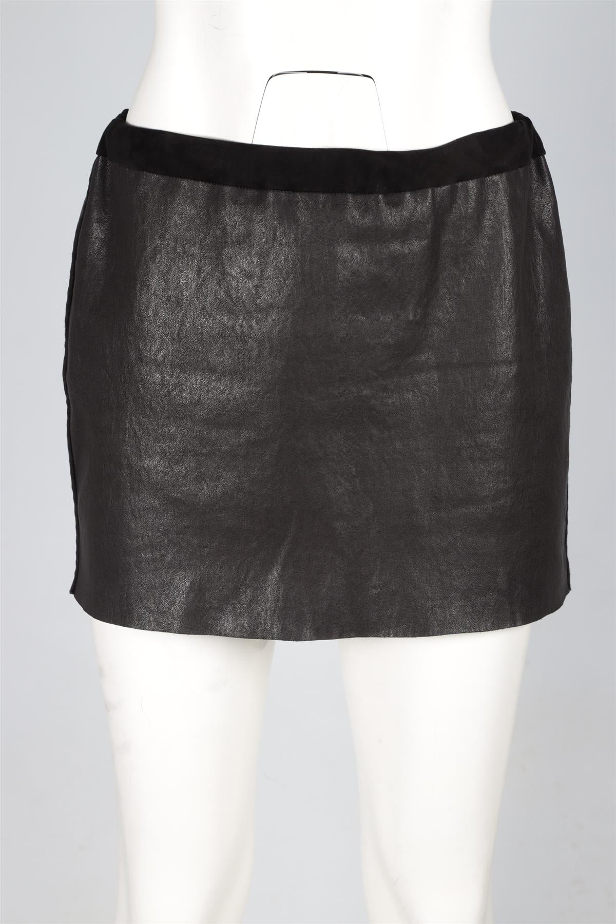 ISABEL MARANT BLACK LEATHER MINI SKIRT FR 40 UK 12 - Image 2