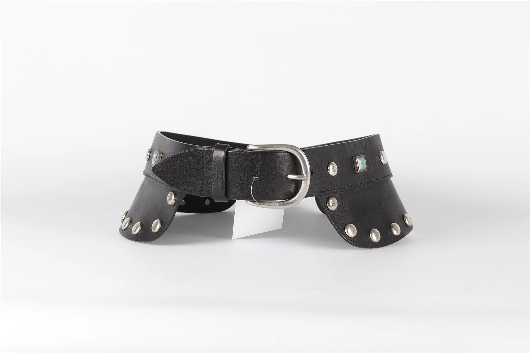 ISABEL MARANT BLACK LEATHER WAIST BELT SMALL - Image 2