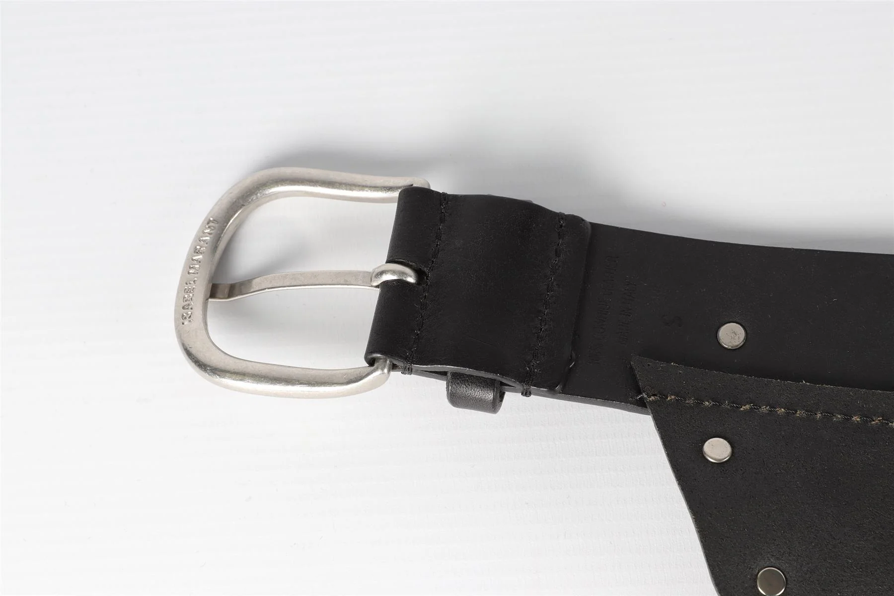 ISABEL MARANT BLACK LEATHER WAIST BELT SMALL - Image 4