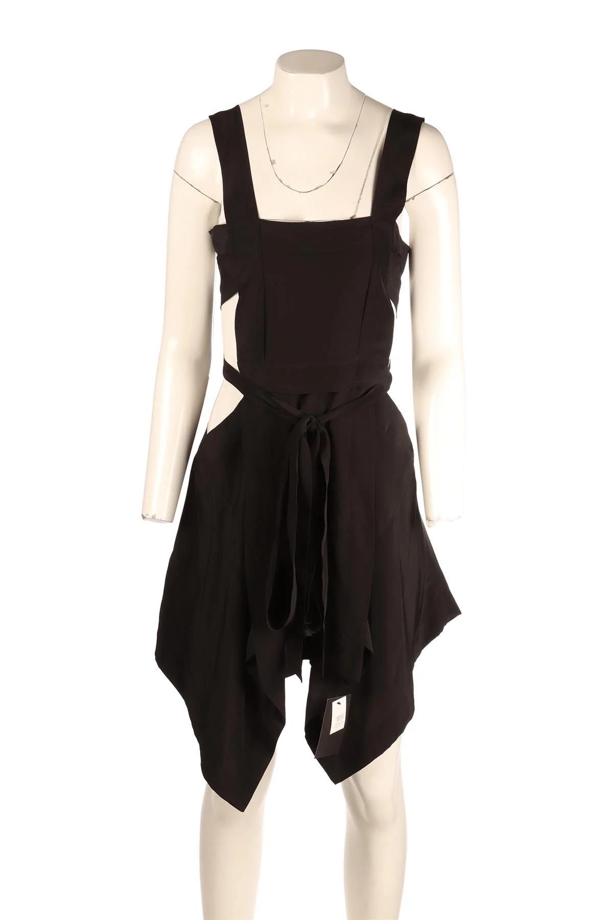 ISABEL MARANT BLACK SILK MINI DRESS FR 38 UK 10 - Image 2