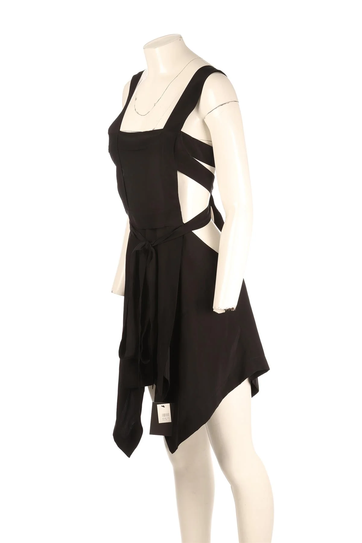 ISABEL MARANT BLACK SILK MINI DRESS FR 38 UK 10 - Image 3