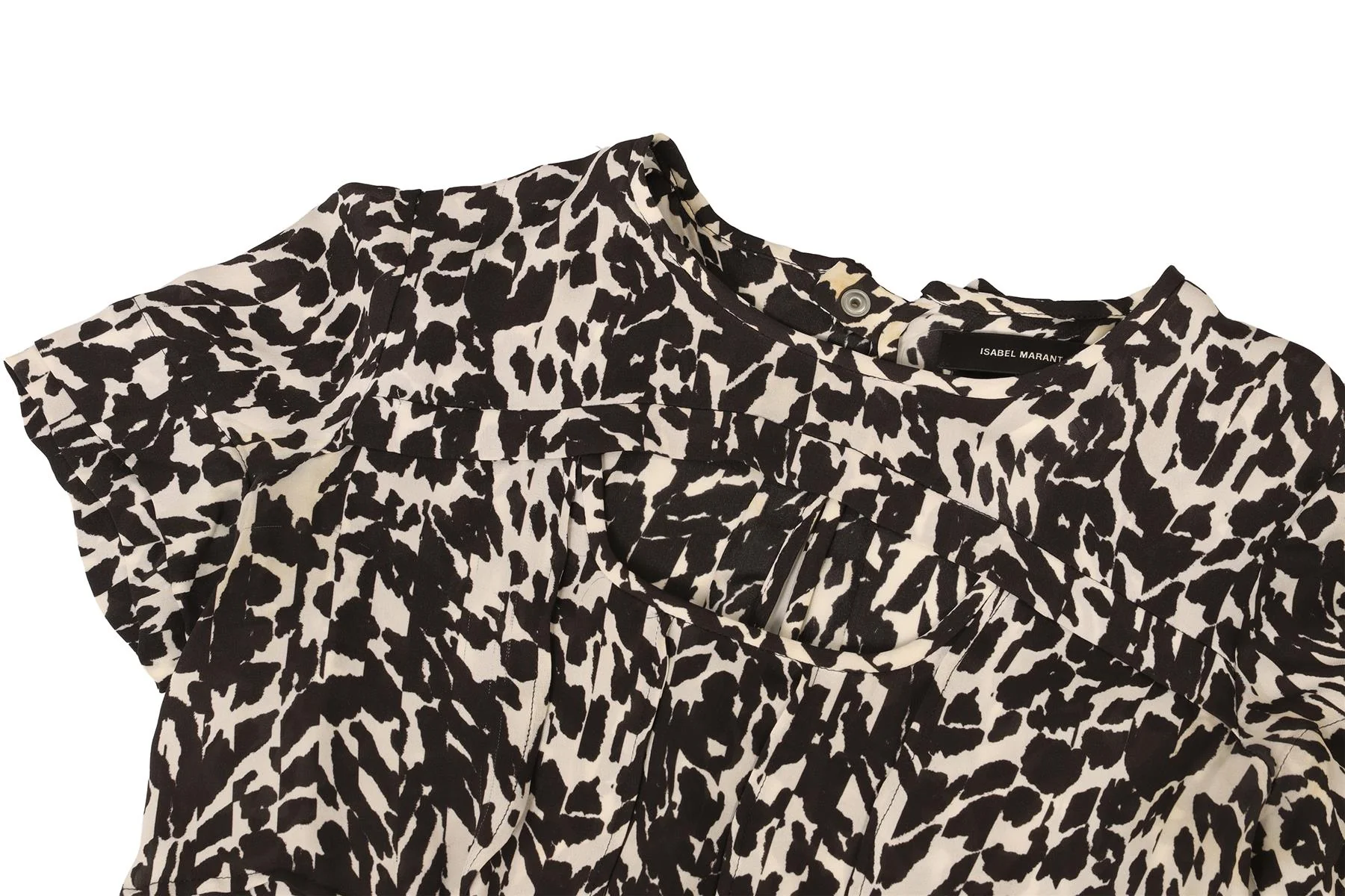 ISABEL MARANT BLACK SILK TOP FR 34 UK 6 - Image 3