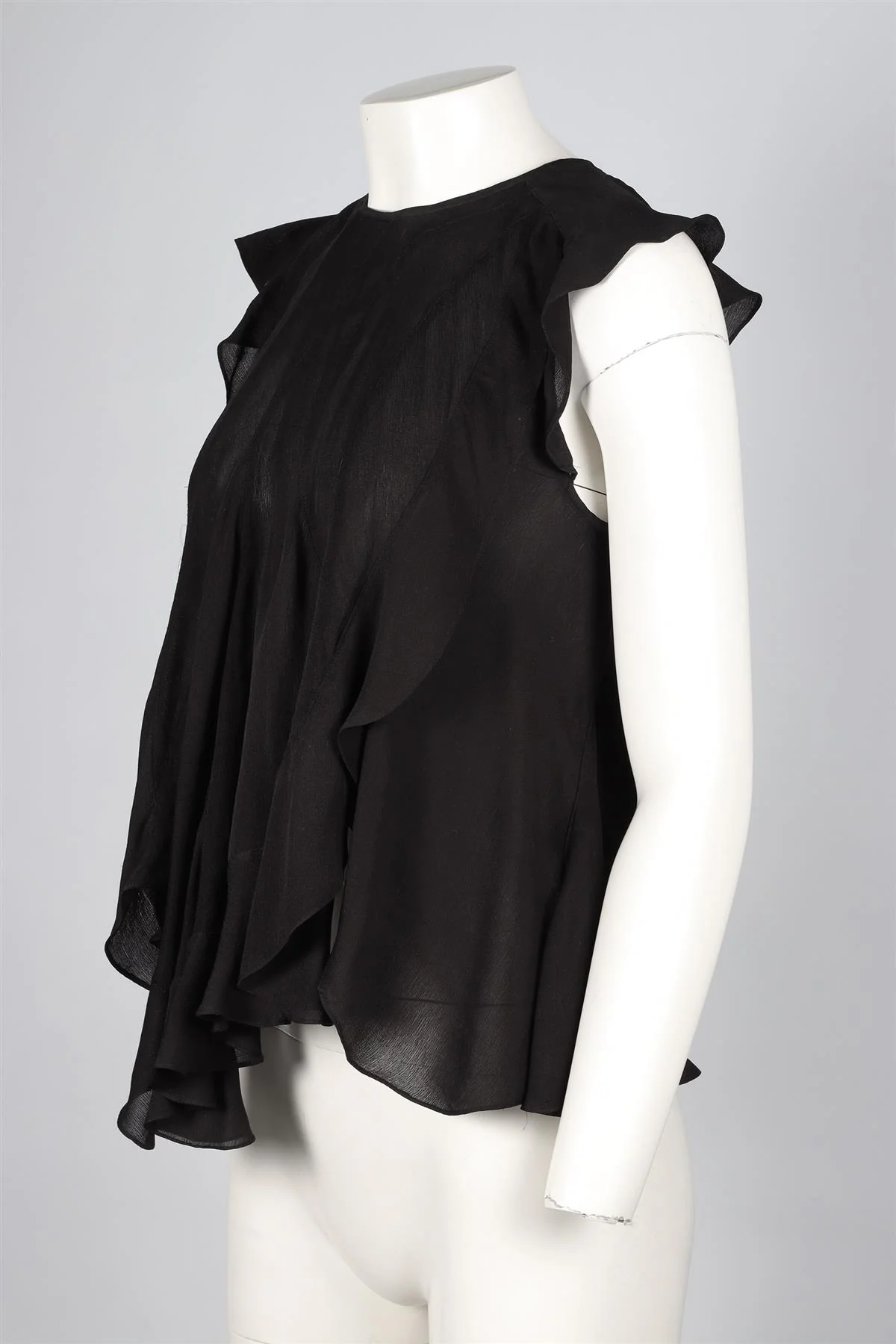 ISABEL MARANT BLACK SILK TOP FR 38 UK 10 - Image 3