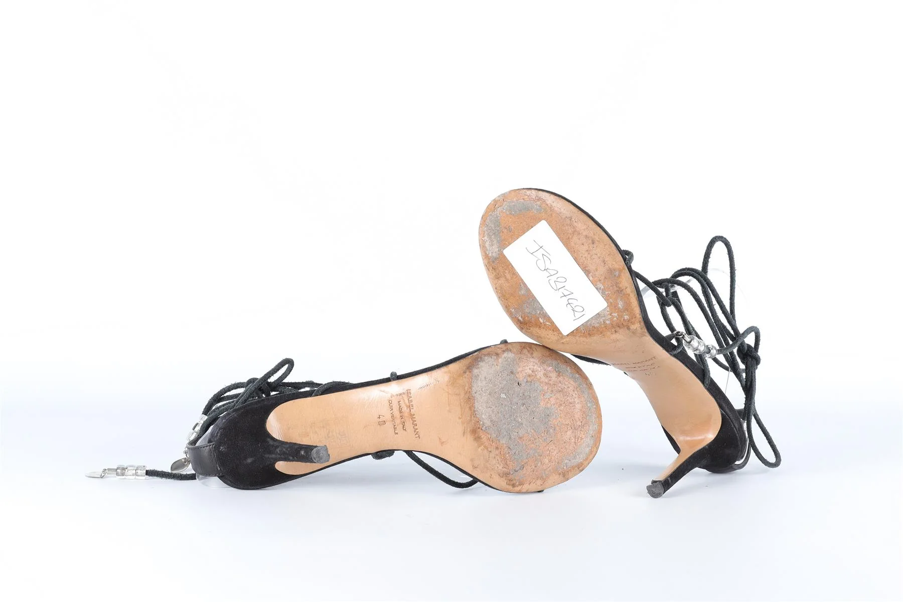 ISABEL MARANT BLACK SUEDE SANDALS EU 40 UK 7 US 10 - Image 6