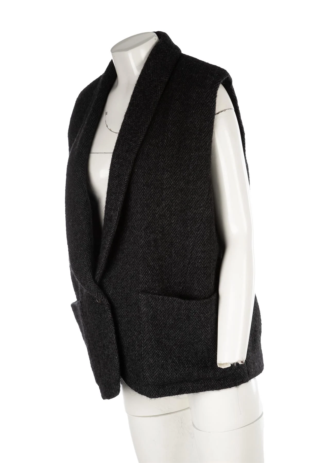 ISABEL MARANT BLACK WOOL GILET 0 UK 6 - Image 3
