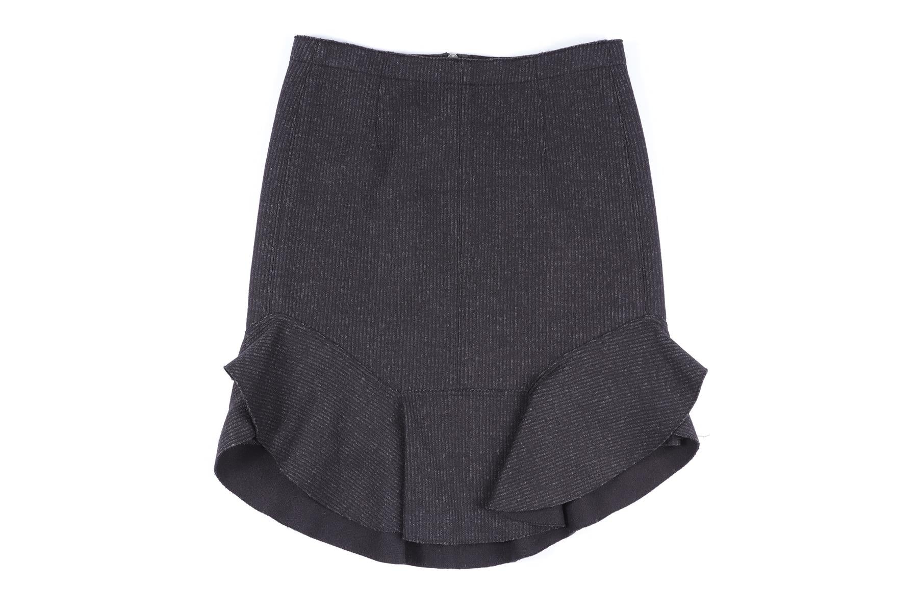 ISABEL MARANT BLACK WOOL MINI SKIRT FR 34 UK 6 - Image 2