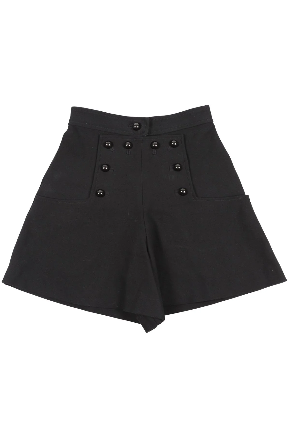 ISABEL MARANT BLACK WOOL SHORTS FR 36 UK 8