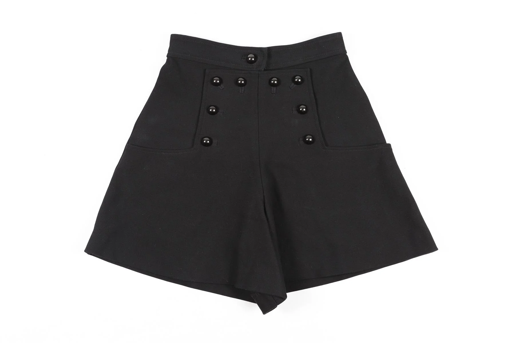 ISABEL MARANT BLACK WOOL SHORTS FR 36 UK 8 - Image 2