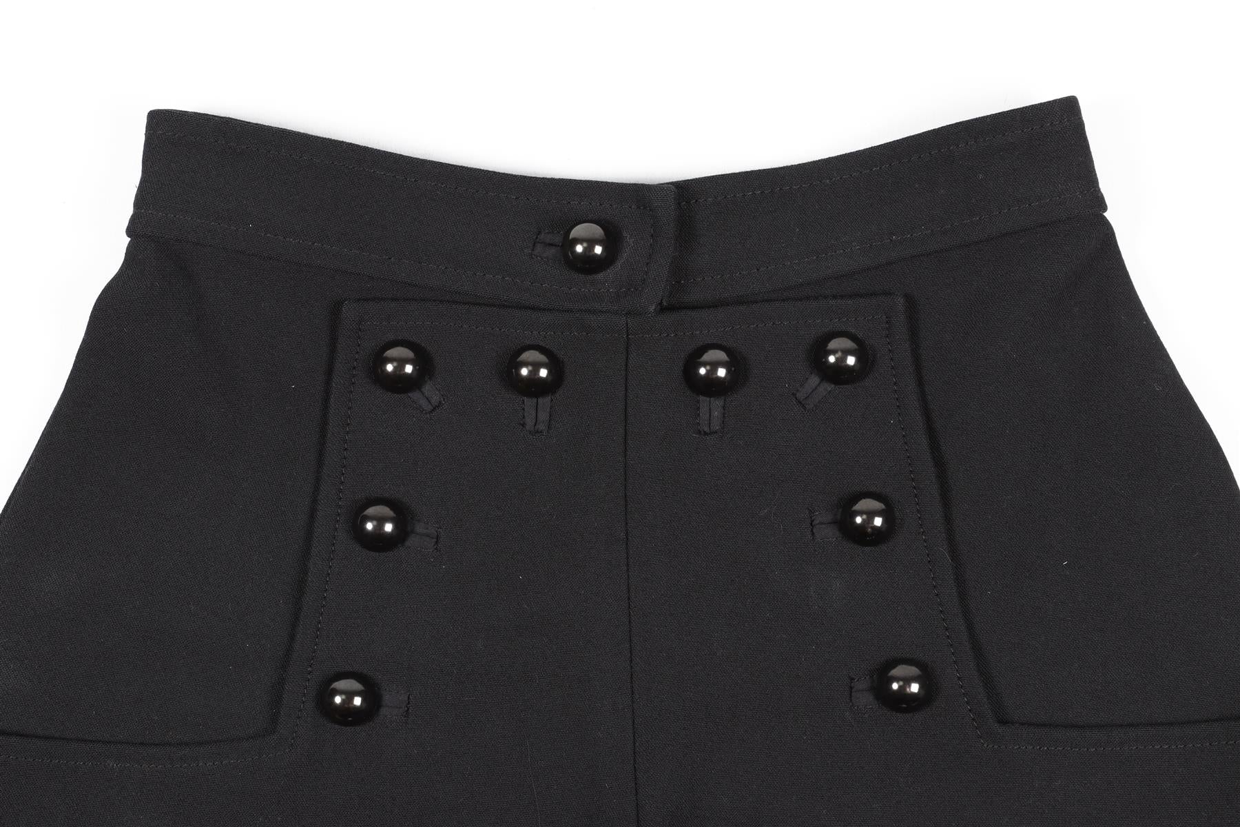 ISABEL MARANT BLACK WOOL SHORTS FR 36 UK 8 - Image 3