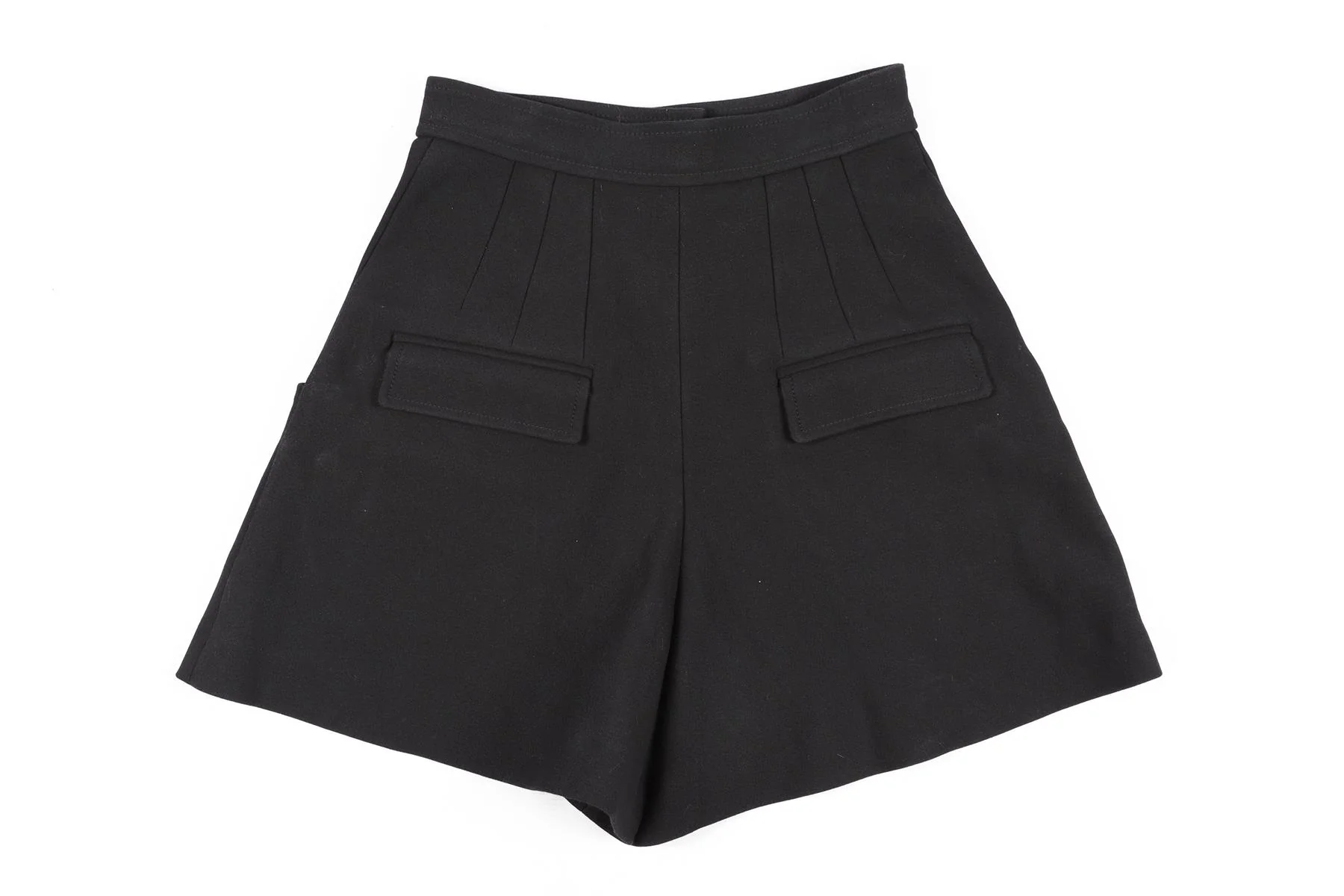 ISABEL MARANT BLACK WOOL SHORTS FR 36 UK 8 - Image 4
