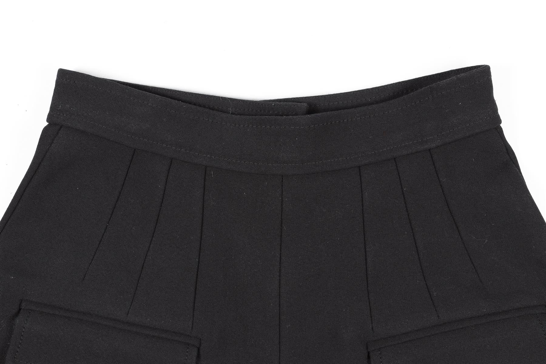 ISABEL MARANT BLACK WOOL SHORTS FR 36 UK 8 - Image 5