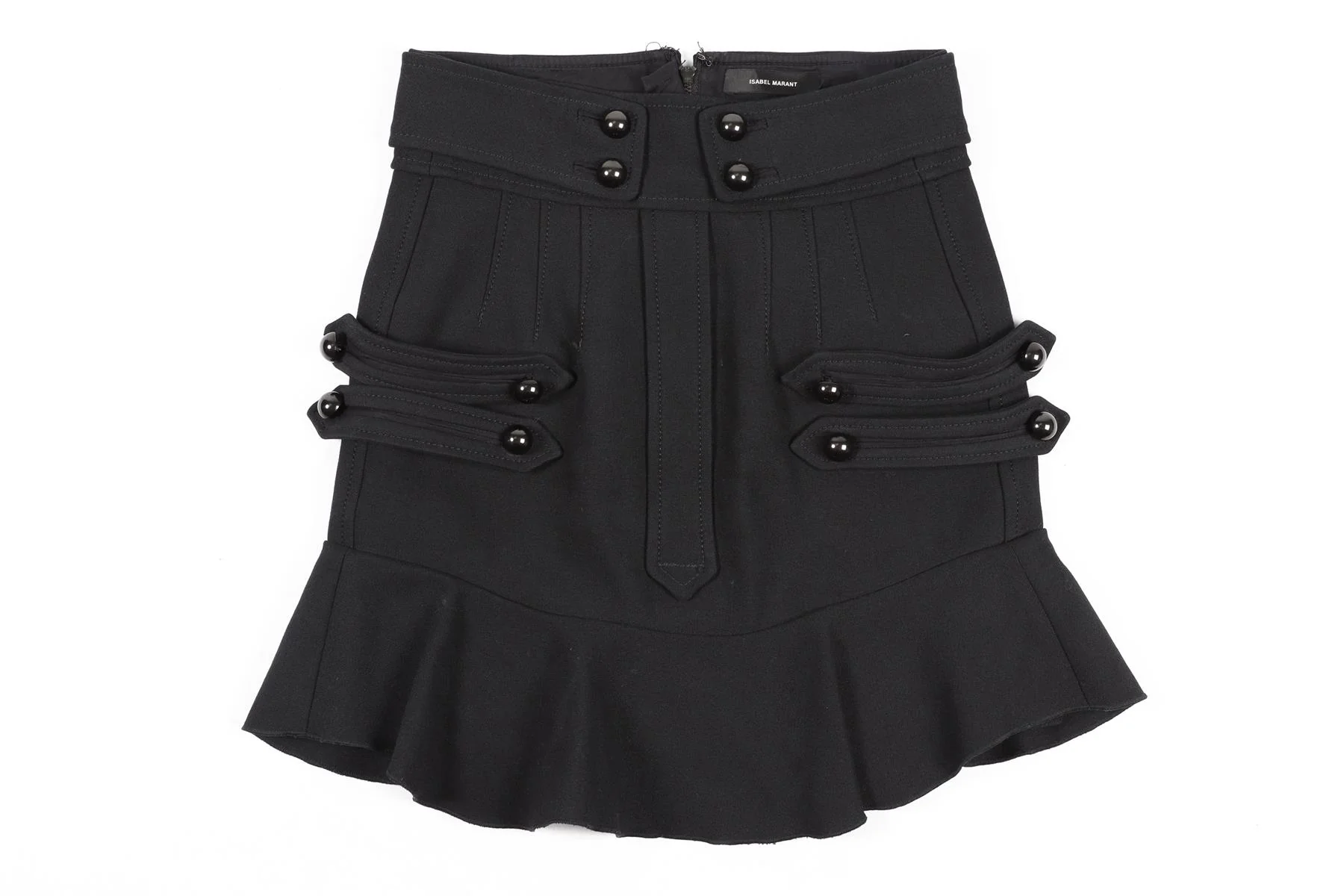 ISABEL MARANT BLACK WOOL SKIRT FR 36 UK 8 - Image 2
