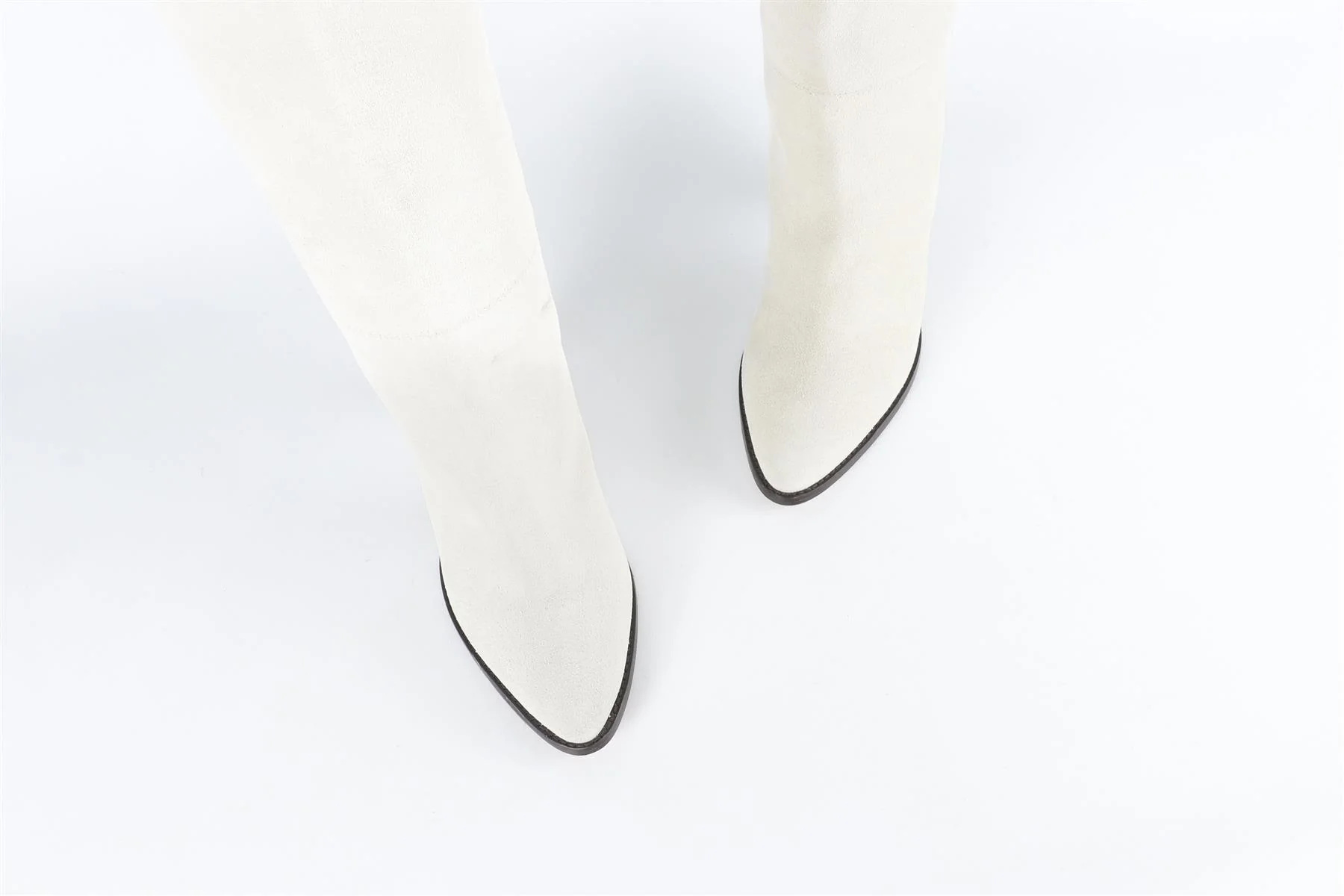 ISABEL MARANT ECRU SUEDE KNEE HIGH BOOTS EU 39 UK 6 US 9 - Image 4