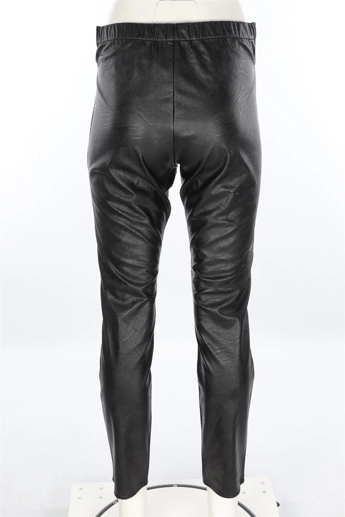 ISABEL MARANT ÉTOILE BLACK FAUX LEATHER SKINNY PANTS FR 42 UK 14 - Image 4