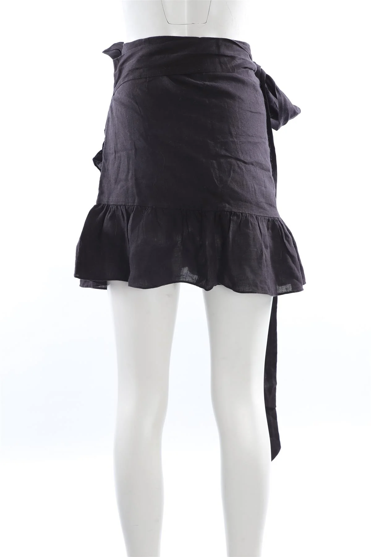 ISABEL MARANT ETOILE BLACK LINEN MINI SKIRT FR 36 UK 8 - Image 4