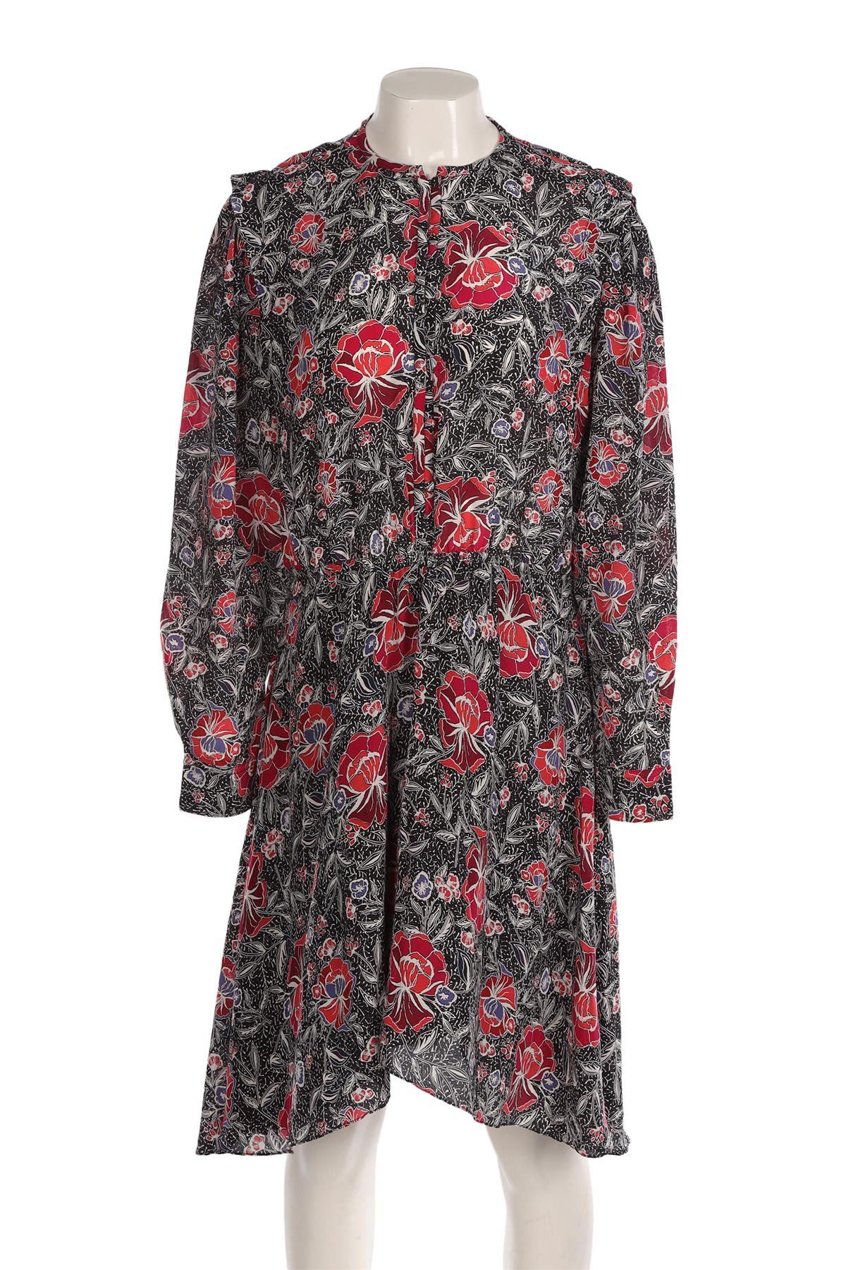 ISABEL MARANT ETOILÉ BLACK SILK MIDI DRESS FR 40 UK 12 - Image 2