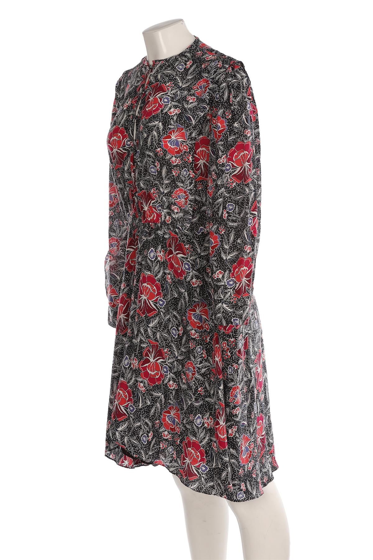 ISABEL MARANT ETOILÉ BLACK SILK MIDI DRESS FR 40 UK 12 - Image 3