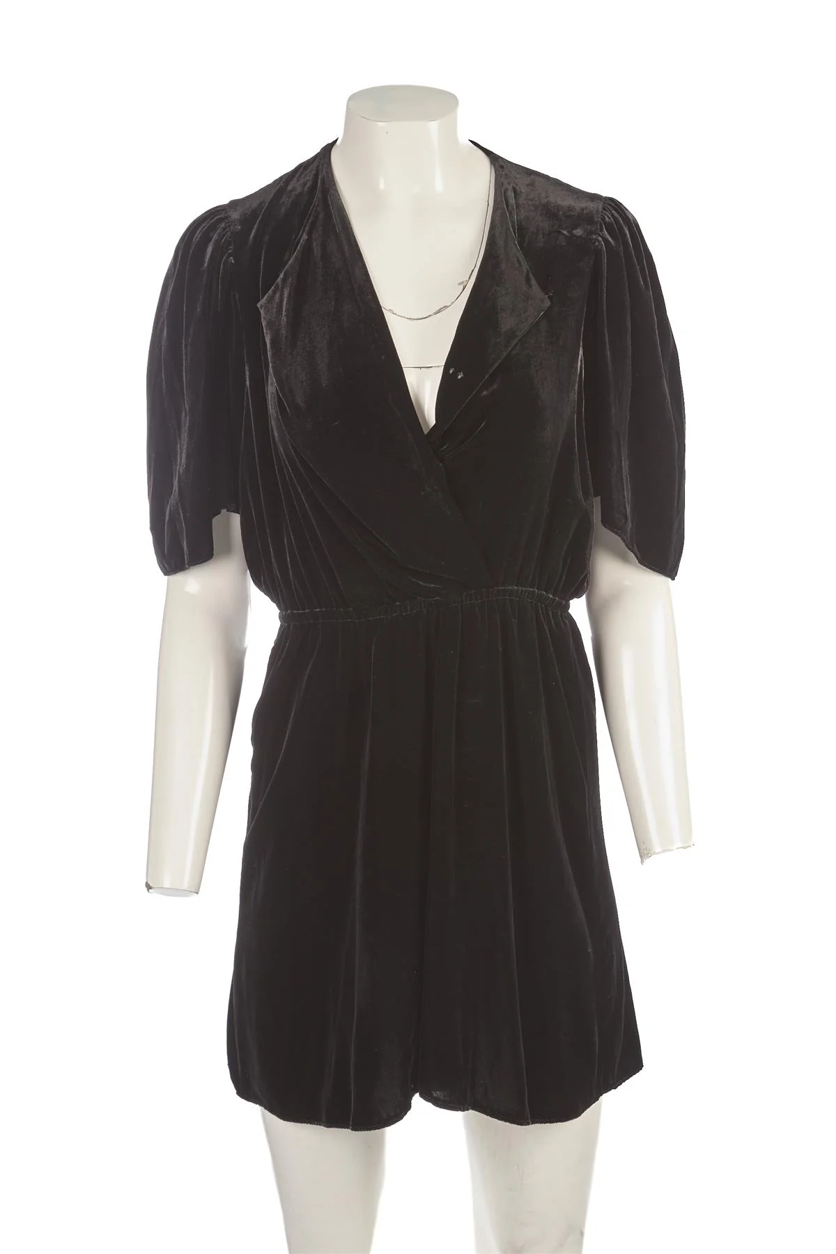 ISABEL MARANT ÉTOILE BLACK VELVET MINI DRESS FR 36 UK 8 - Image 2