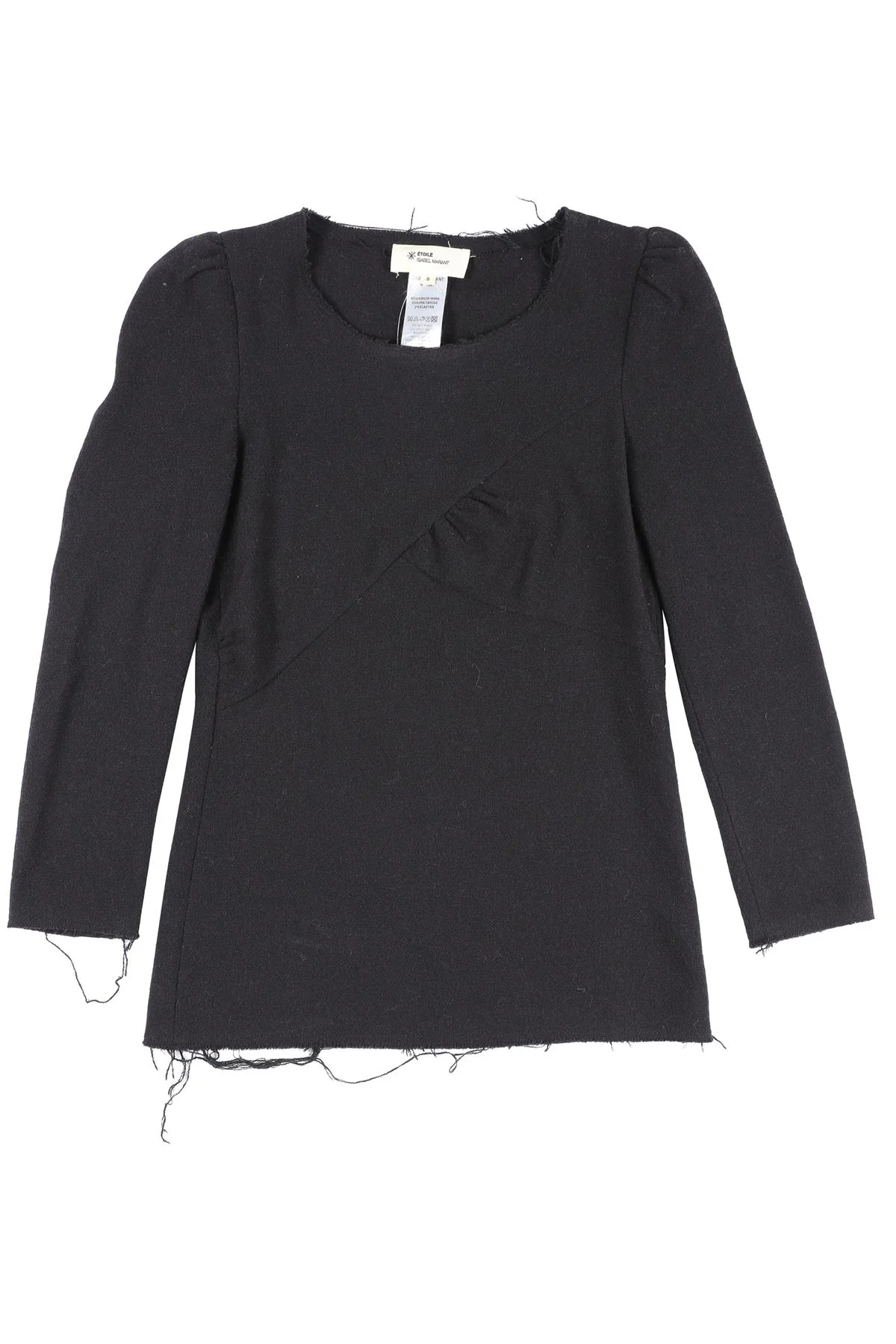 ISABEL MARANT ÉTOILE BLACK WOOL TOP UK 6