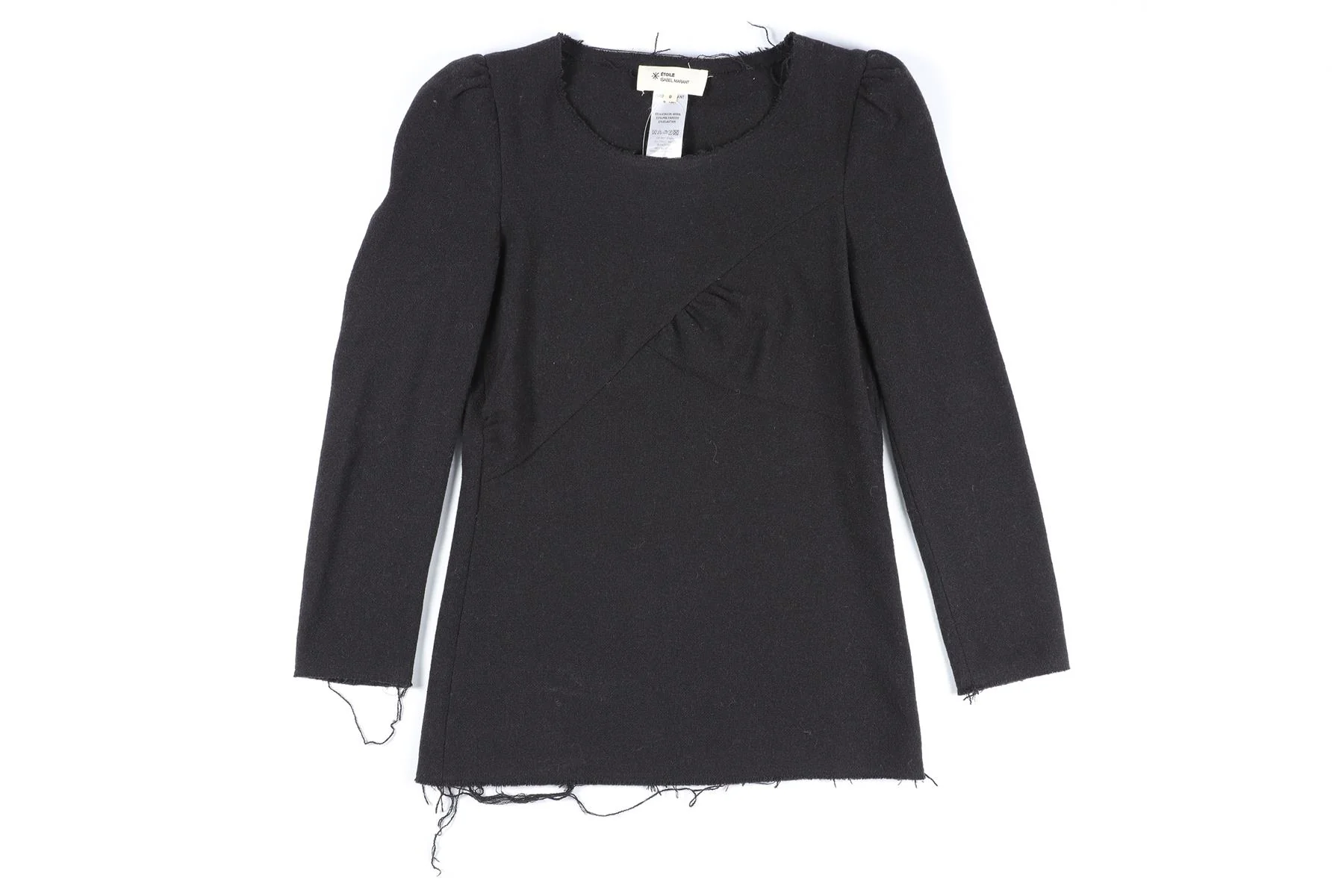 ISABEL MARANT ÉTOILE BLACK WOOL TOP UK 6 - Image 2