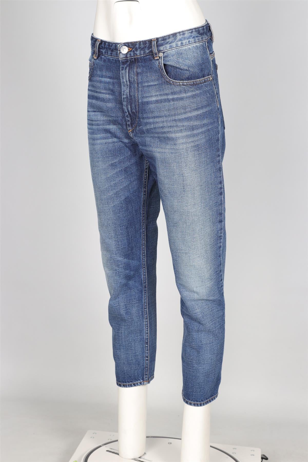ISABEL MARANT ETOILE BLUE HIGH RISE TAPERED JEANS FR 40 UK 12 - Image 3