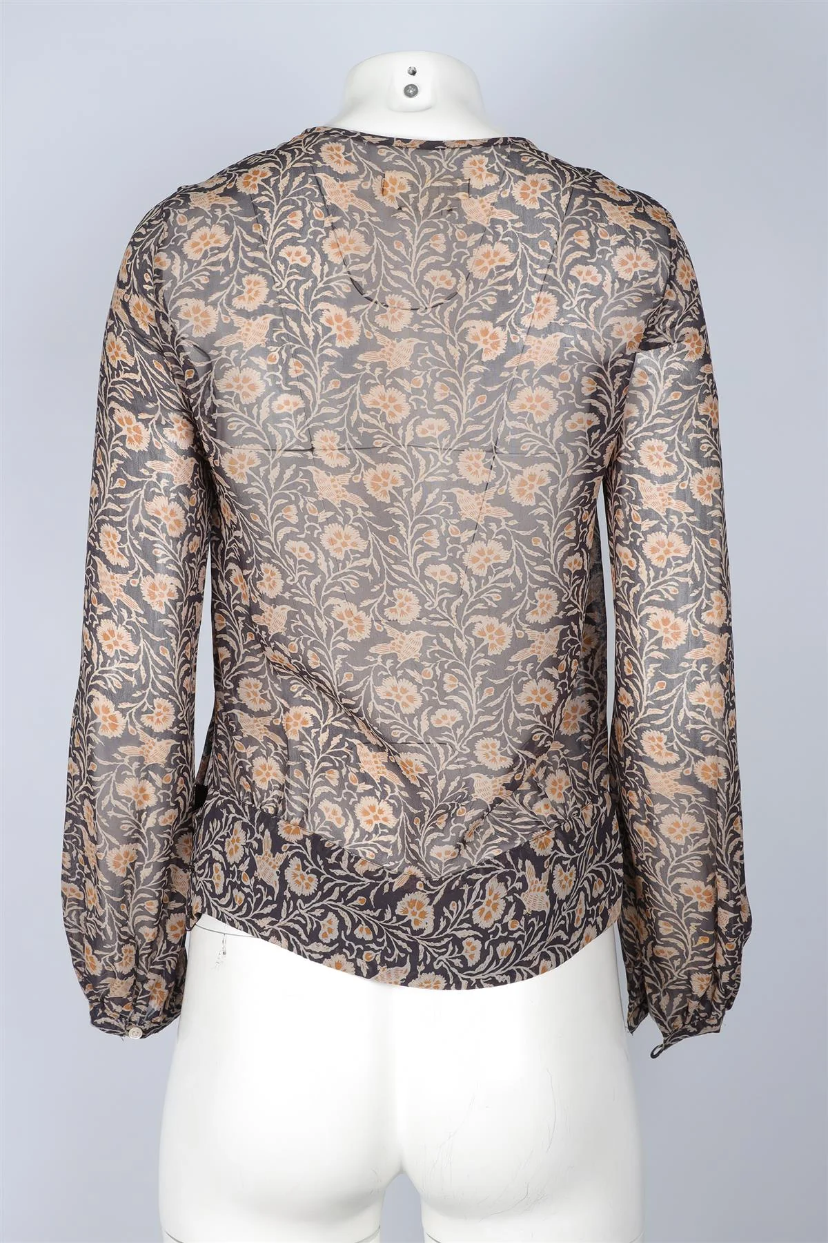 ISABEL MARANT ETOILE BROWN PATTERN VISOCSE SHIRT FR 34 UK 6 - Image 4