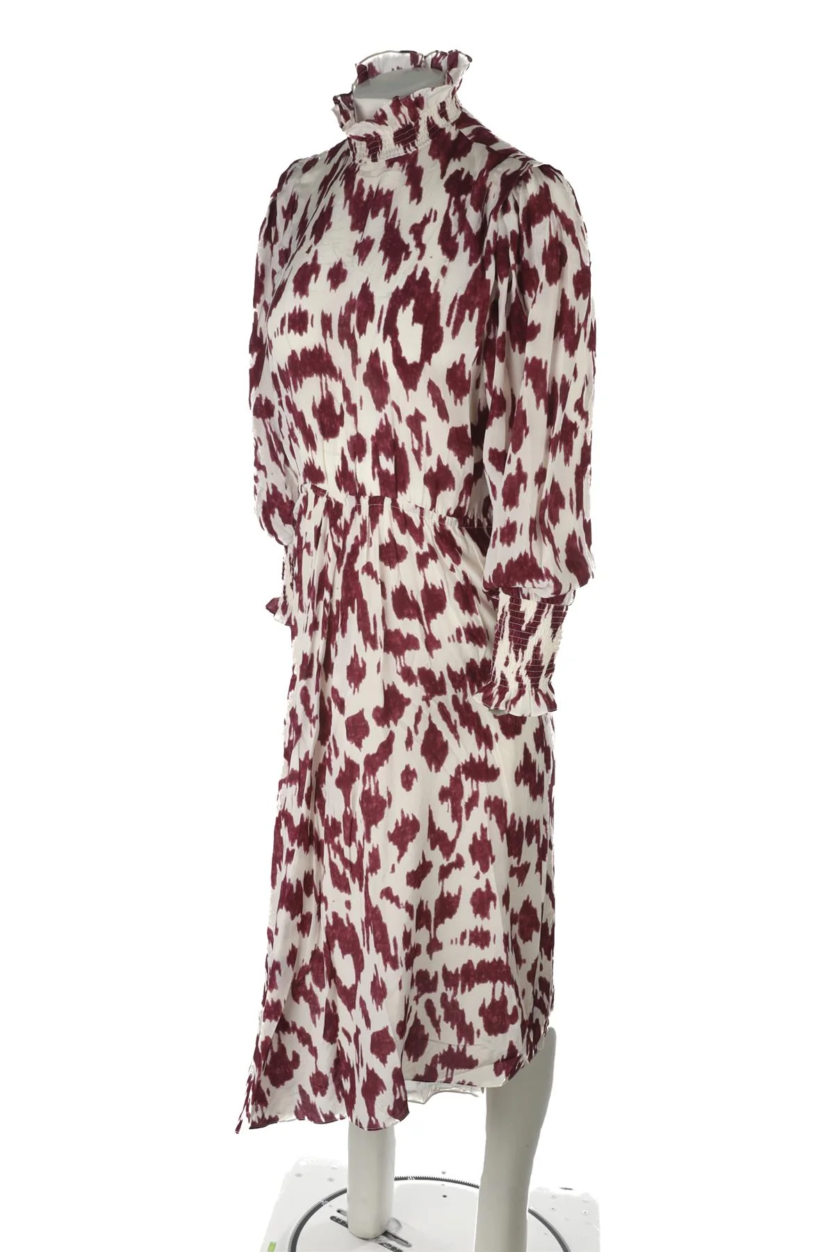 ISABEL MARANT ETOILE BURGUNDY SILK MAXI DRESS FR 34 UK 6 - Image 3