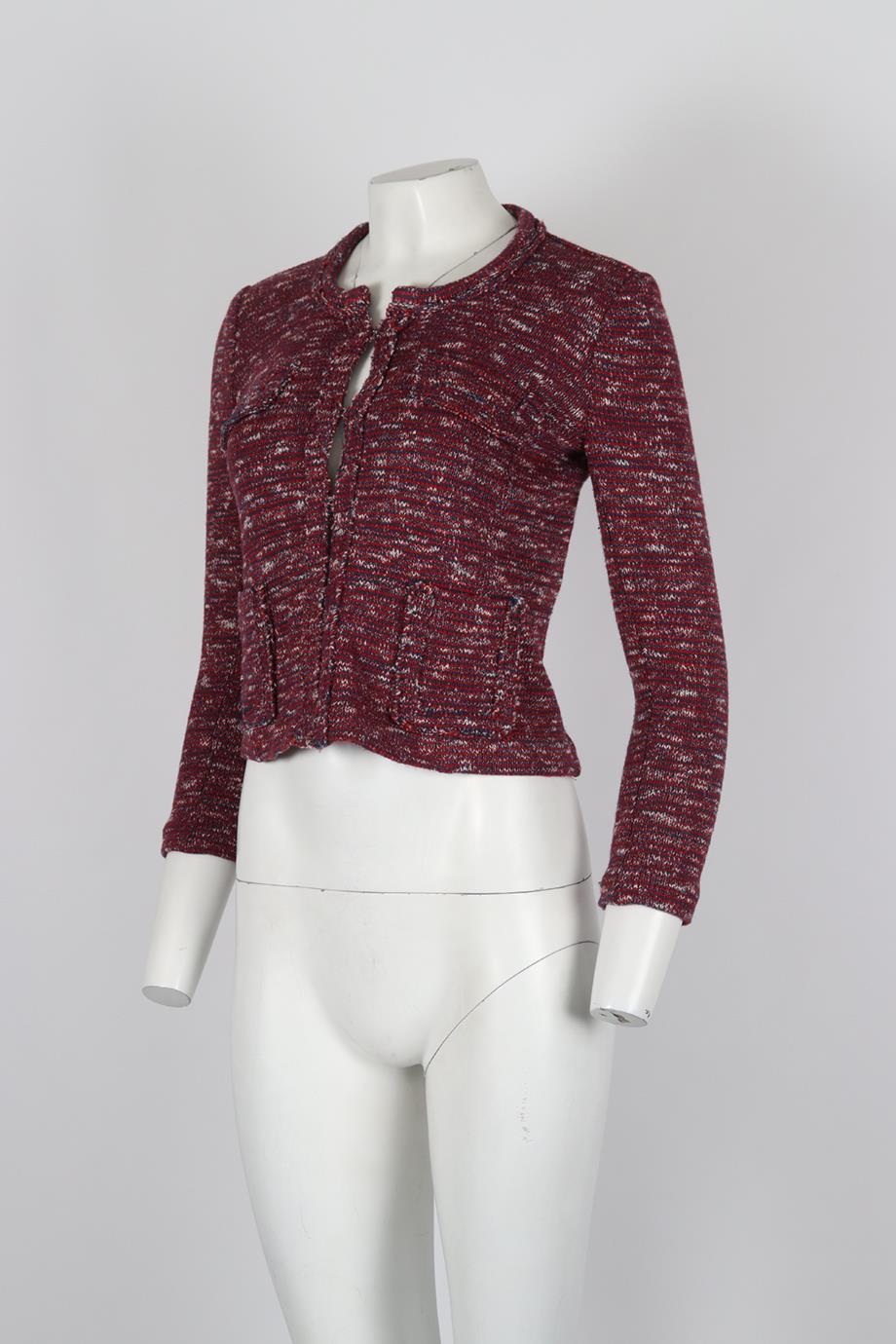 ISABEL MARANT ÉTOILE COTTON BLEND TWEED JACKET FR 36 UK 8 - Image 3