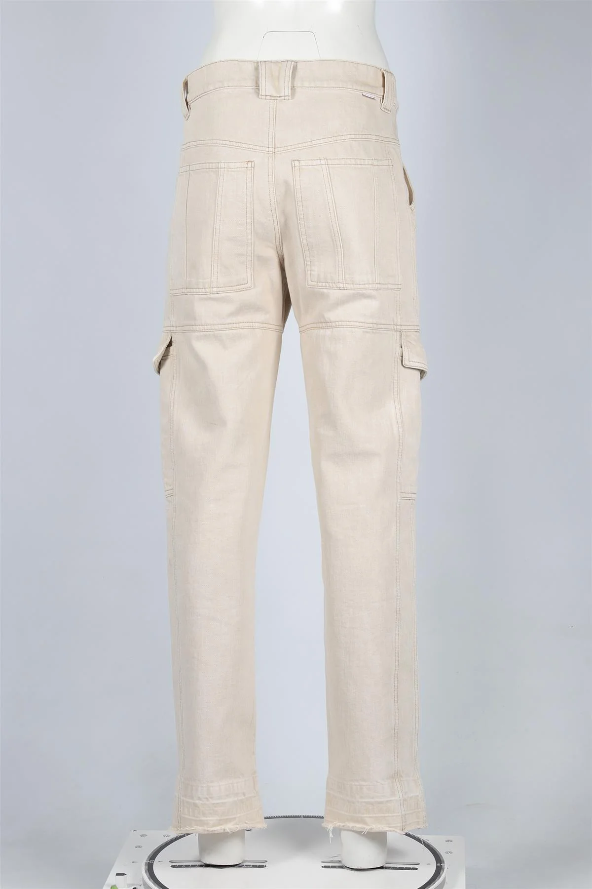 ISABEL MARANT ÉTOILE CREAM COTTON CARGO PANTS FR 38 UK 10 - Image 4