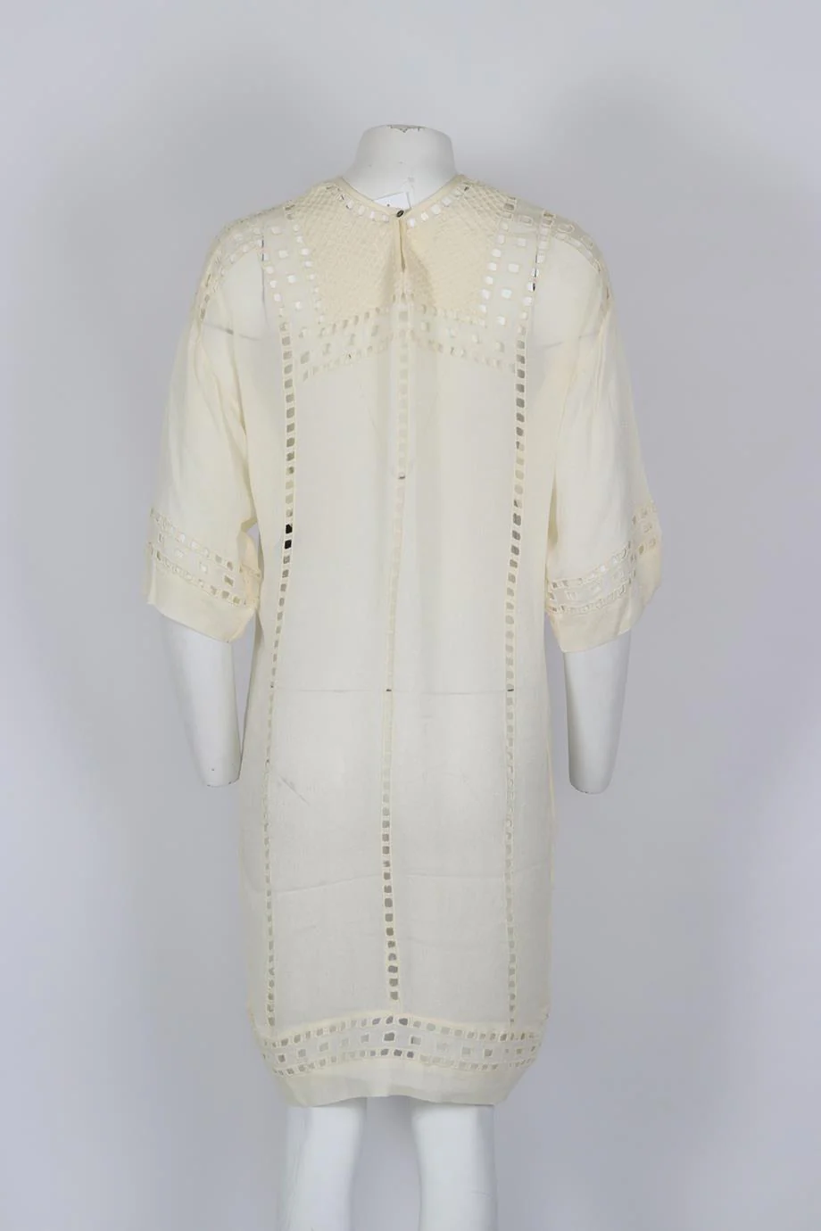 ISABEL MARANT ÉTOILE EMBROIDERED CHIFFON MINI DRESS FR 34 UK 6 - Image 4
