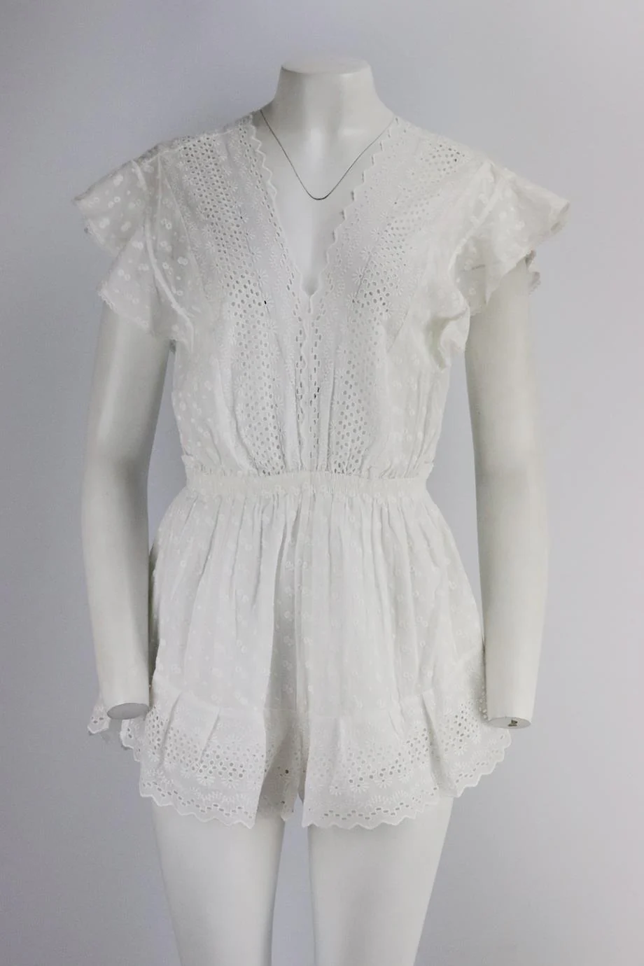 ISABEL MARANT ÉTOILE EMBROIDERED COTTON PLAYSUIT FR 36 UK 8 - Image 2