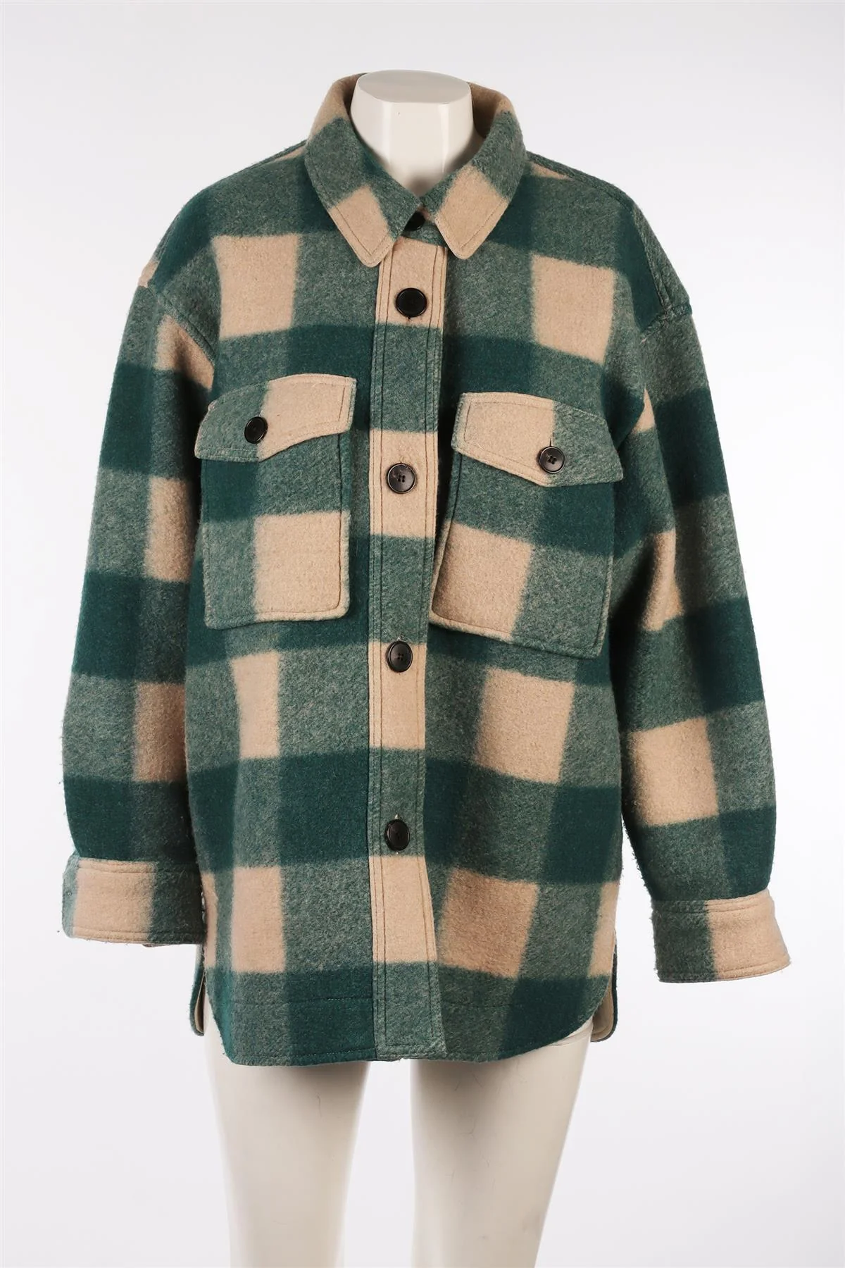 ISABEL MARANT ETOILE GREEN WOOL JACKET FR 38 UK 10 - Image 2