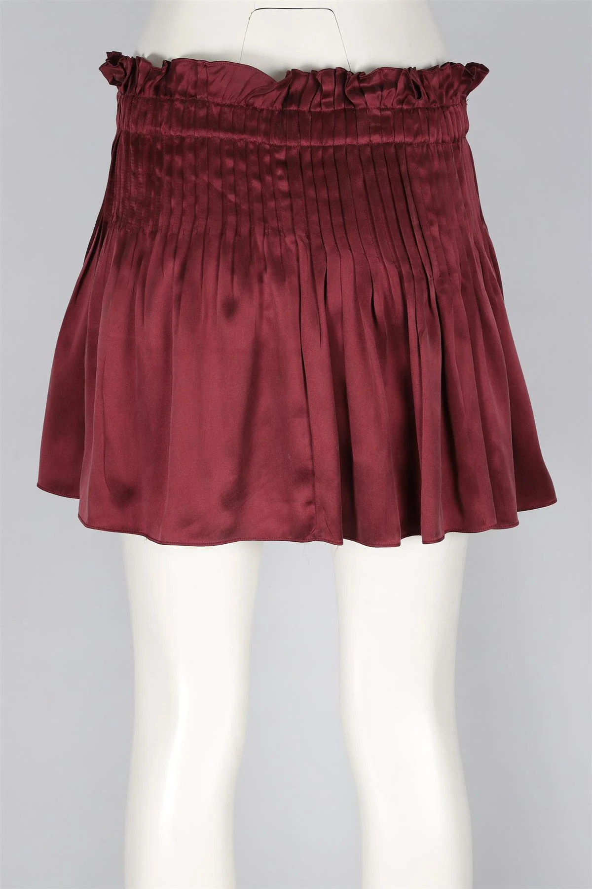 ISABEL MARANT ÉTOILE MAROON SILK MINI SKIRT FR 38 UK 10 - Image 4