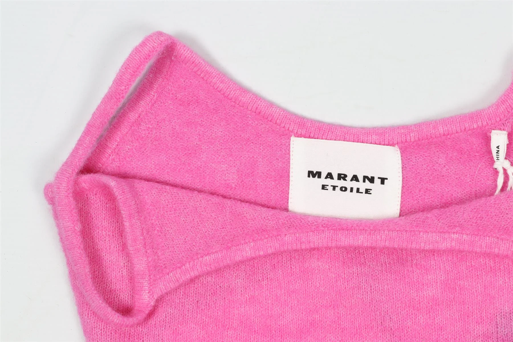 ISABEL MARANT ÉTOILE PINK CROPPED ALPACA BLEND TOP FR 34 UK 6 - Image 4