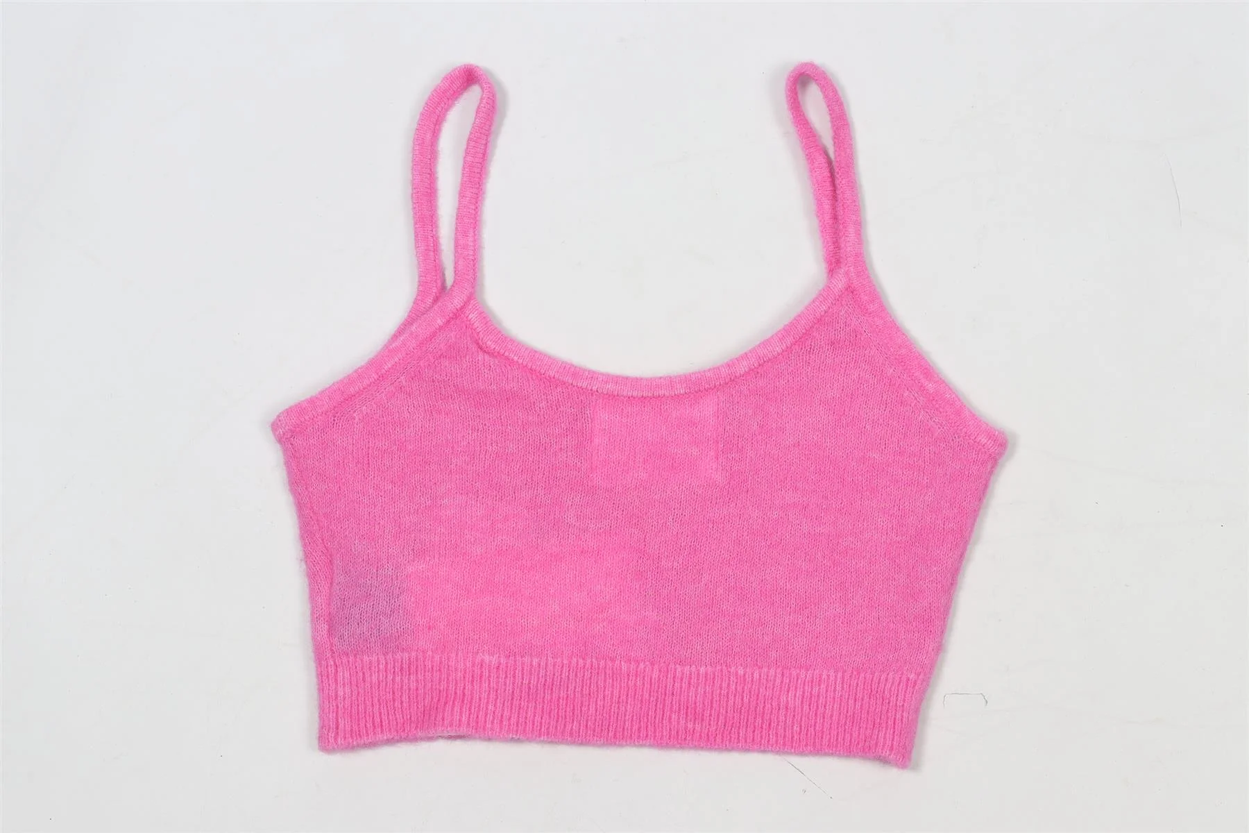 ISABEL MARANT ÉTOILE PINK CROPPED ALPACA BLEND TOP FR 34 UK 6 - Image 5