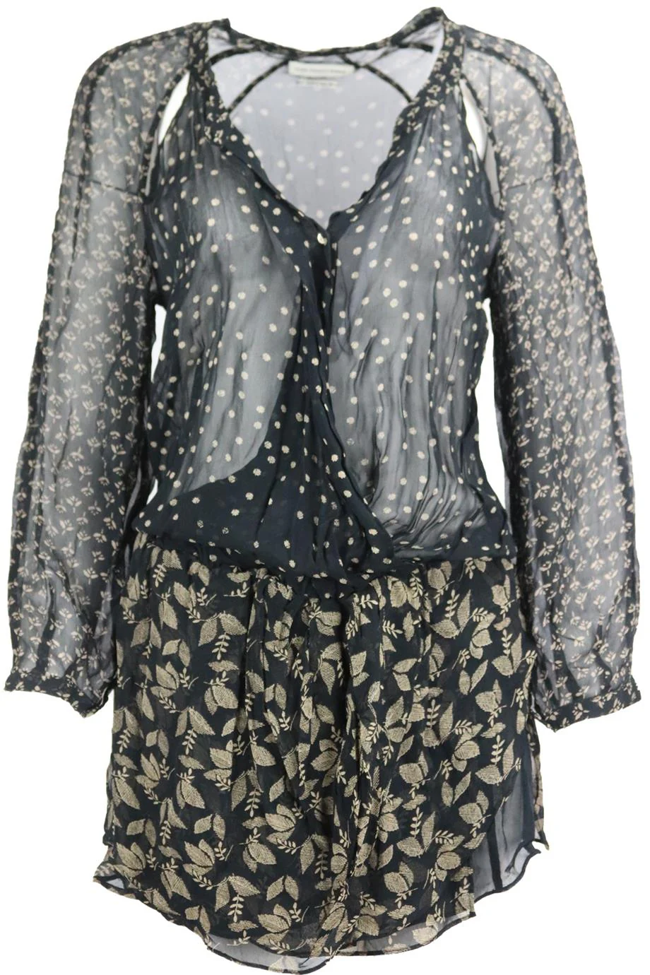 ISABEL MARANT ÉTOILE PRINTED GEORGETTE MINI DRESS FR 40 UK 12