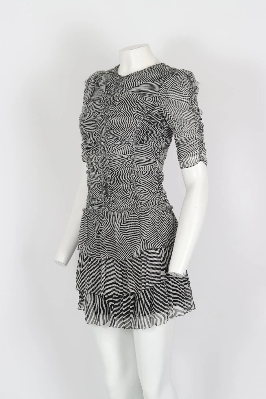 ISABEL MARANT ÉTOILE PRINTED SILK MINI DRESS FR 34 UK 6 - Image 3