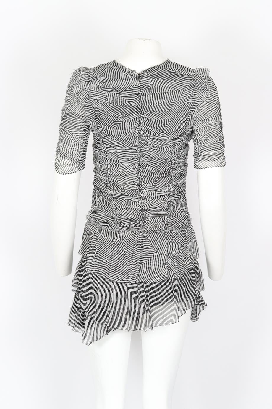 ISABEL MARANT ÉTOILE PRINTED SILK MINI DRESS FR 34 UK 6 - Image 4