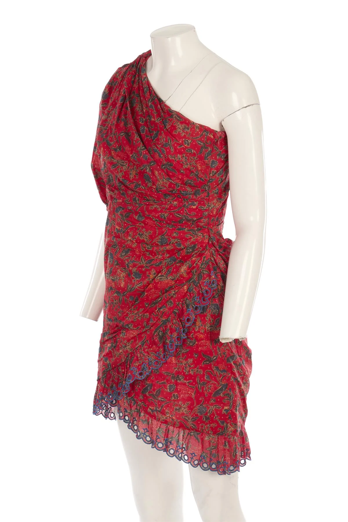ISABEL MARANT ÉTOILE RED COTTON MINI DRESS FR 40 UK 12 - Image 3