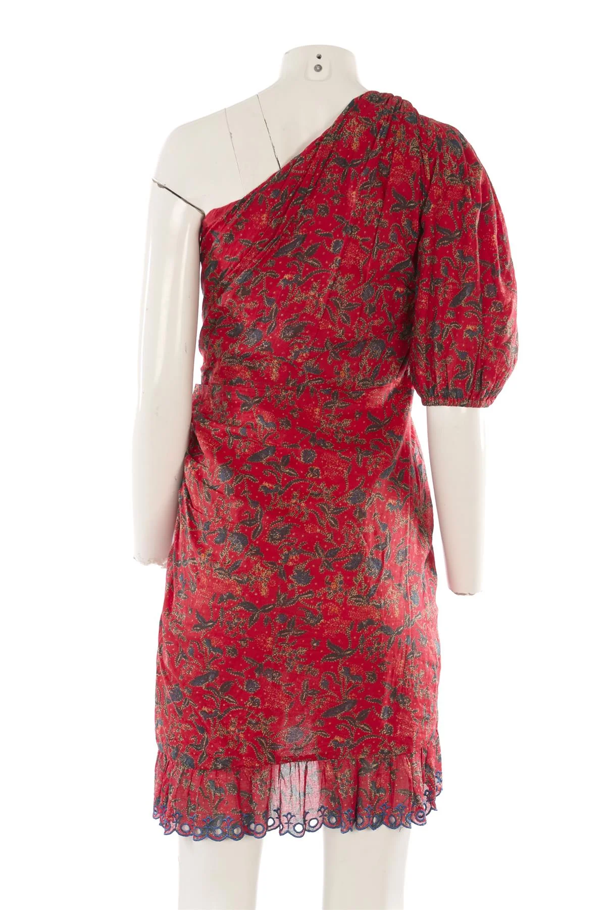 ISABEL MARANT ÉTOILE RED COTTON MINI DRESS FR 40 UK 12 - Image 4