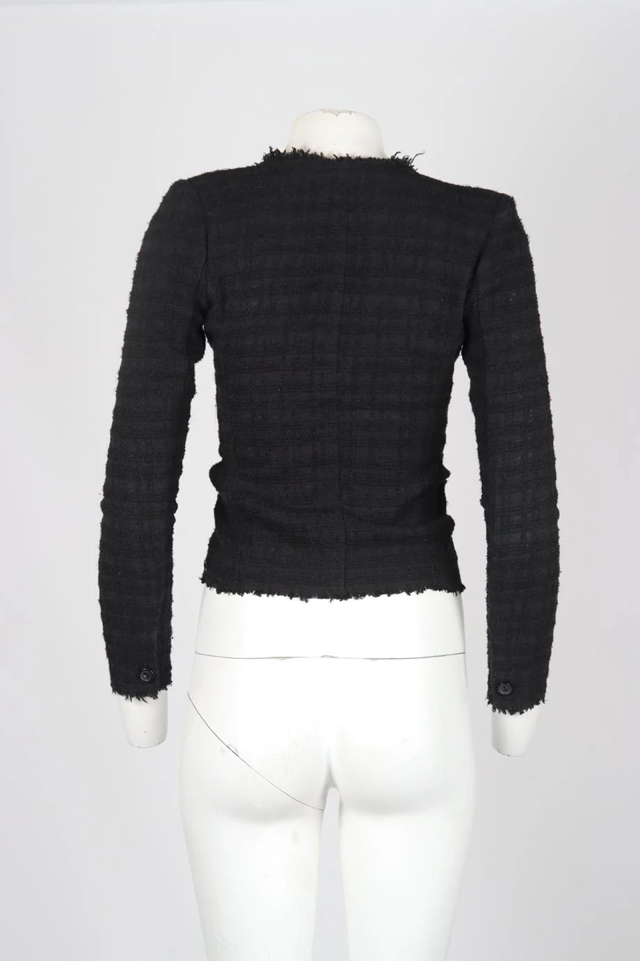 ISABEL MARANT ÉTOILE TWEED COTTON BLEND JACKET FR 34 UK 6 - Image 4