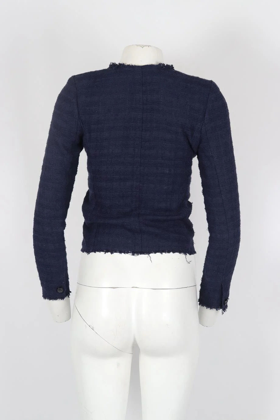 ISABEL MARANT ÉTOILE TWEED COTTON BLEND JACKET FR 34 UK 6 - Image 4
