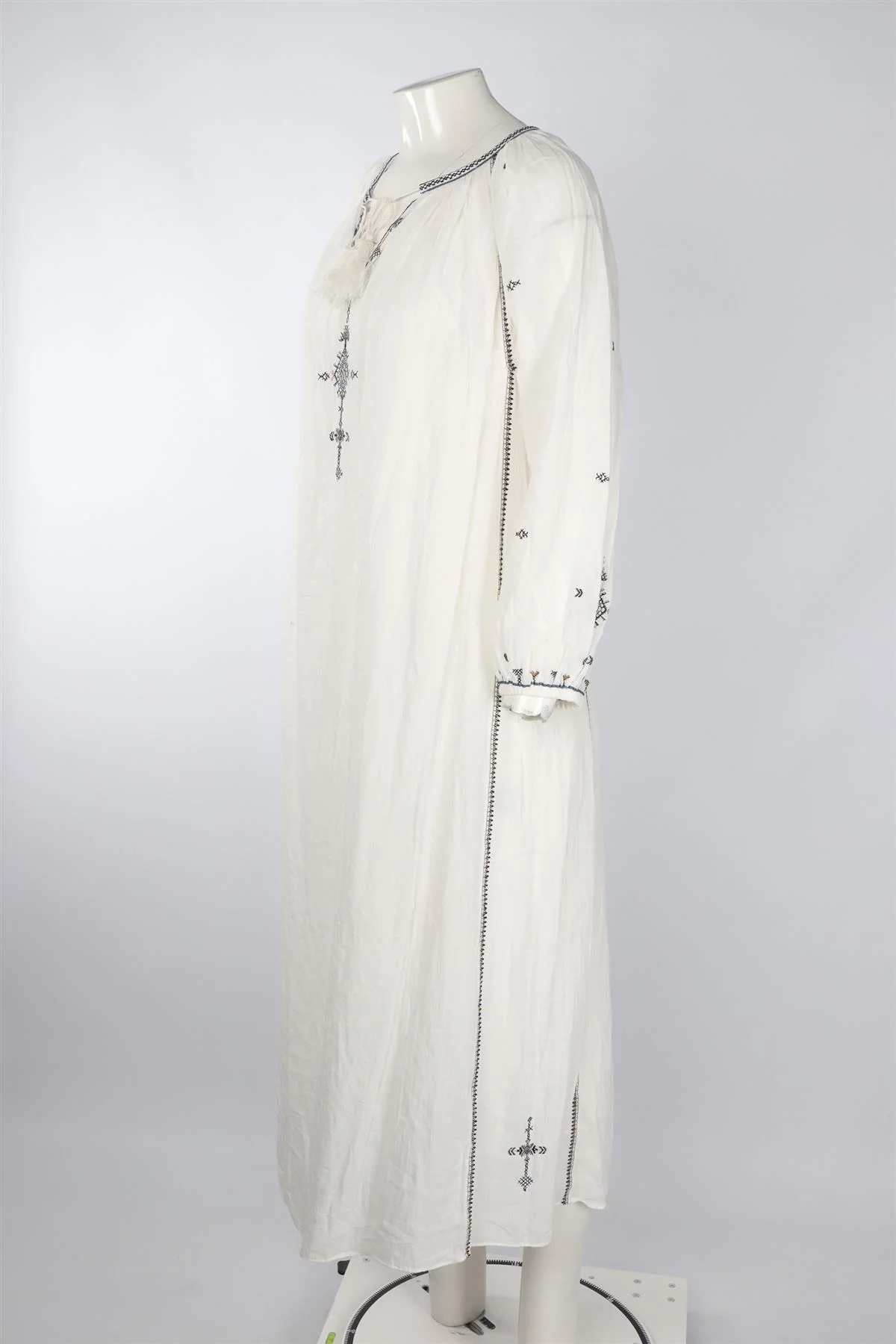 ISABEL MARANT ETOILE WHITE COTTON MAXI DRESS FR 36 UK 8 - Image 3